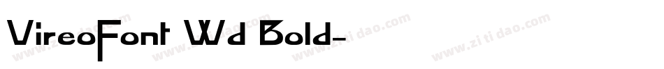 VireoFont Wd Bold字体转换